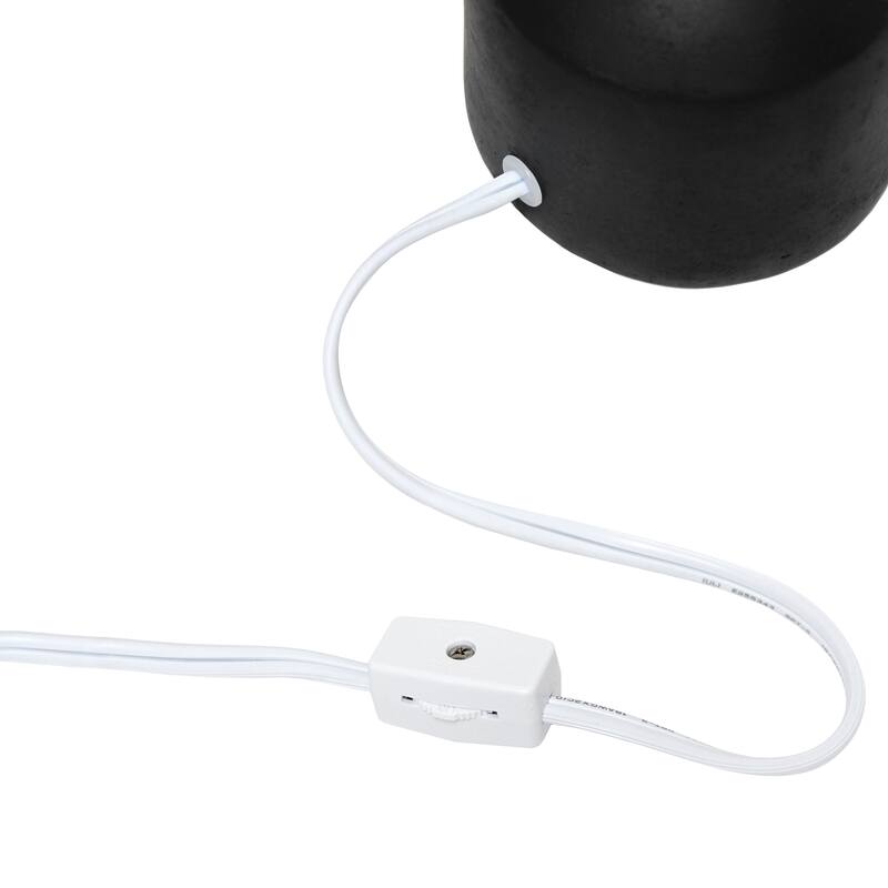 Simple Designs Mini Bocksbeutal Ceramic Table Lamp, Black - N/A