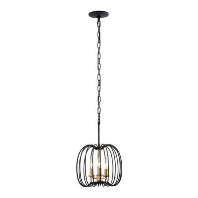 Varaluz Nico 3-Light Mini Pendant - Carbon/Havana Gold