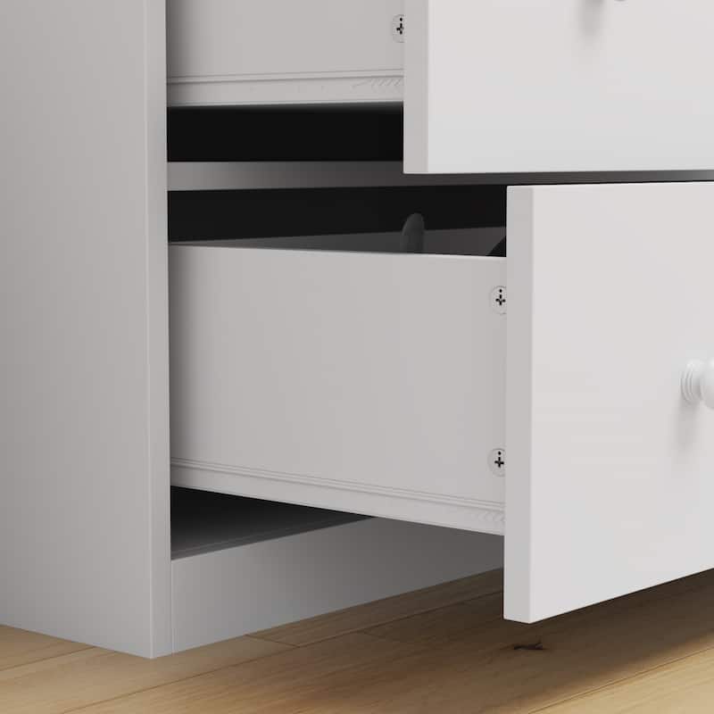 Timechee 47.2"W 5 Drawers Wooden Changing Table Dresser