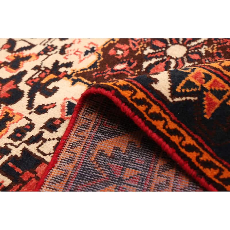 ECARPETGALLERY Hand-knotted Melis Vintage Dark Copper Wool Rug - 4'4 x 6'7