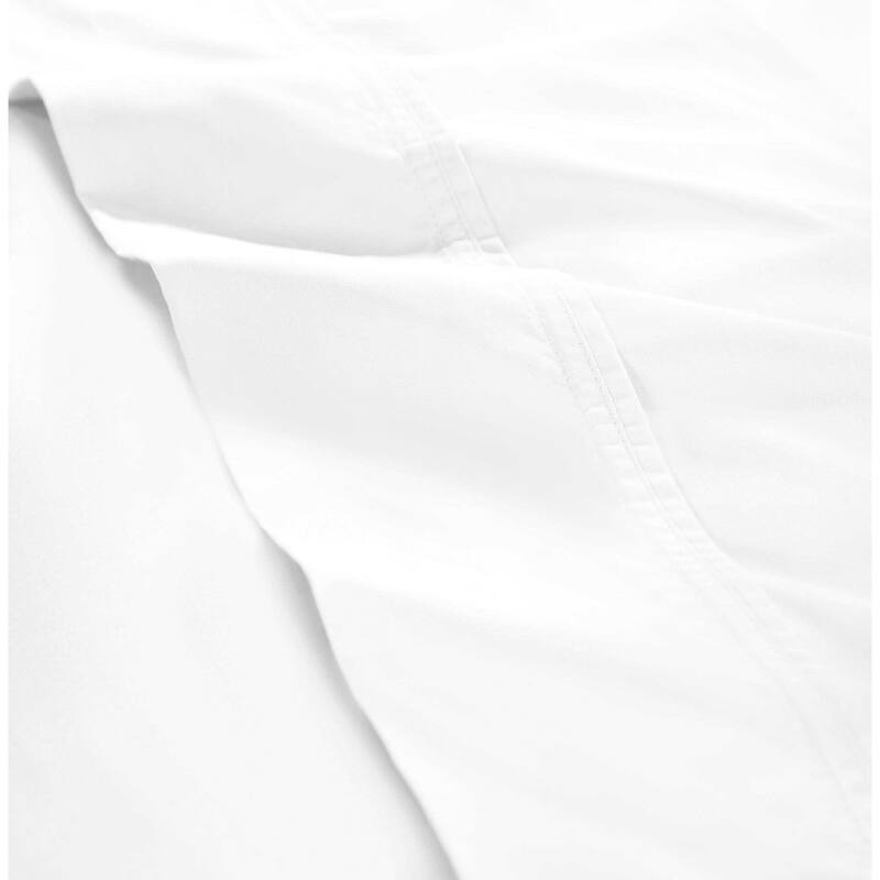 Organic Cotton 300 Thread Count Percale Flat Bed Sheet by Superior On