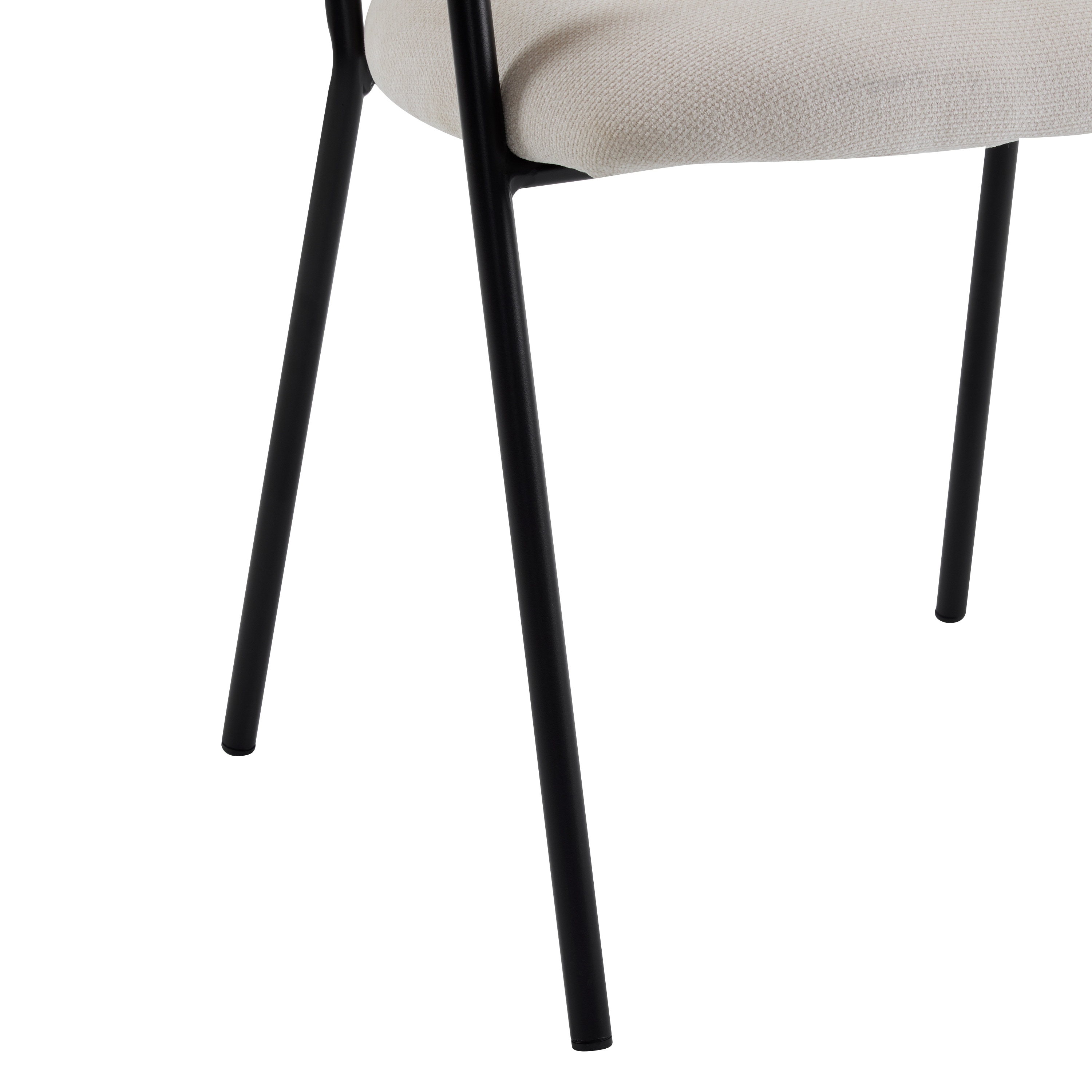 Modern Upholstered Arm Dining Chair Set of 2-Beige
