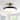 Modern Brass Blue Round LED Semi Flush Ceiling Light 15.7in
