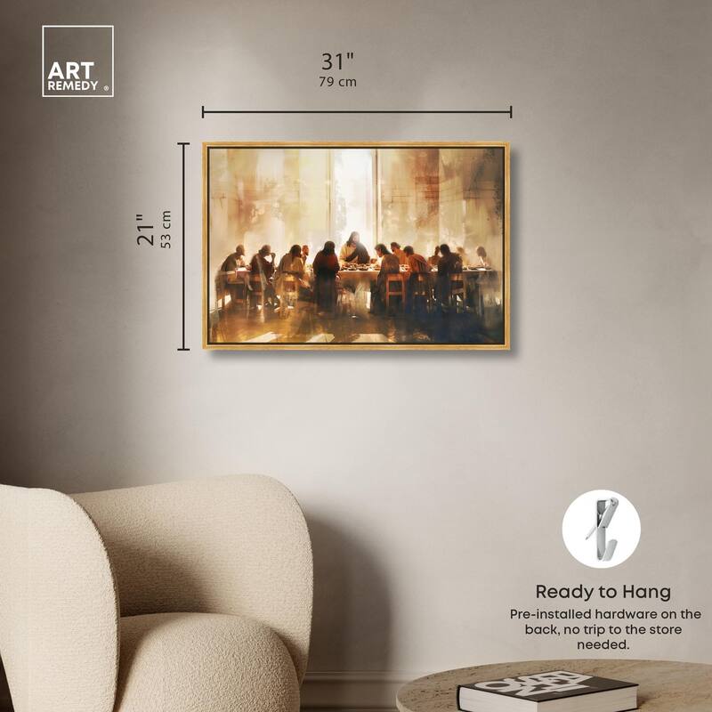 Supper in His Light Canvas by Art Remedy