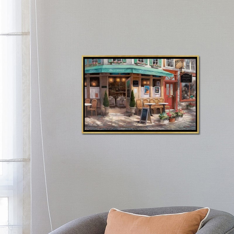 iCanvas "Cafe Beauchons" by T.C. Chiu Framed Canvas Print