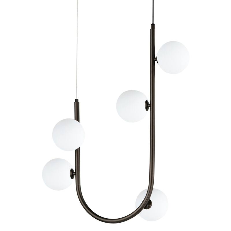 Studio M SM24905 Contour 5 Light 22" Wide LED Abstract Pendant by Nina - Brushed Bronze