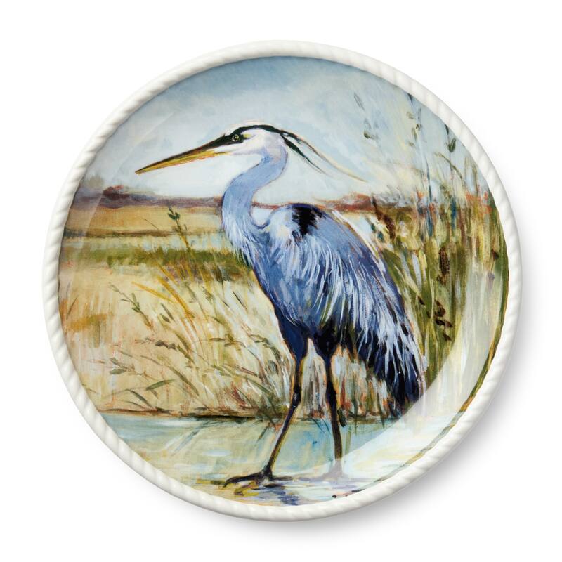 Certified International Coastal Birds 11" Dinner Plates, Set of 4 - 11.00"L x 11.00"W x 1.25"H