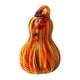 preview thumbnail 14 of 34, Glitzhome Multi Striped Fall Harvest Glass Pumpkins Halloween Thanksgiving Festival Decorations