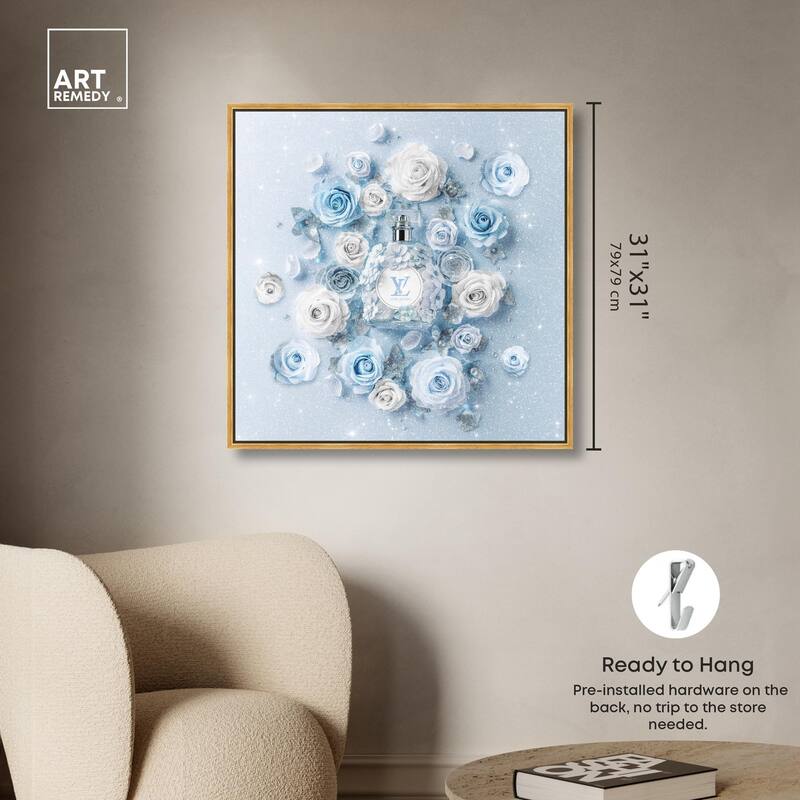 Sparkling Floral Perfume Canvas by Art Remedy