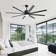 preview thumbnail 10 of 60, 48in/52in/66in/72in/84in Industrial Matte Black Large Windmill Ceiling Fan with Light and Remote