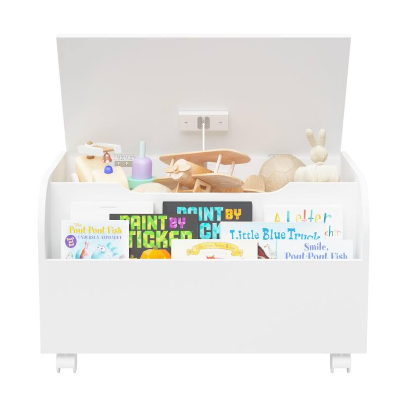 Wooden Toy Box with Universal Wheels