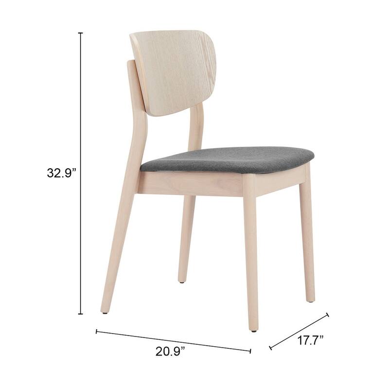 Kellua Dining Chair Gray & Natural - Gray/Natural