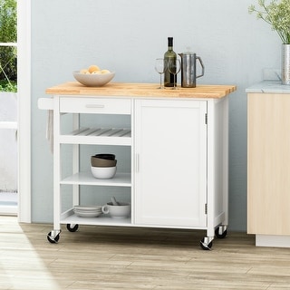 Westcliffe Contemporary Kitchen Cart with Wheels by Christopher Knight Home - 41.75" W x 18.90" D x 35.25" H