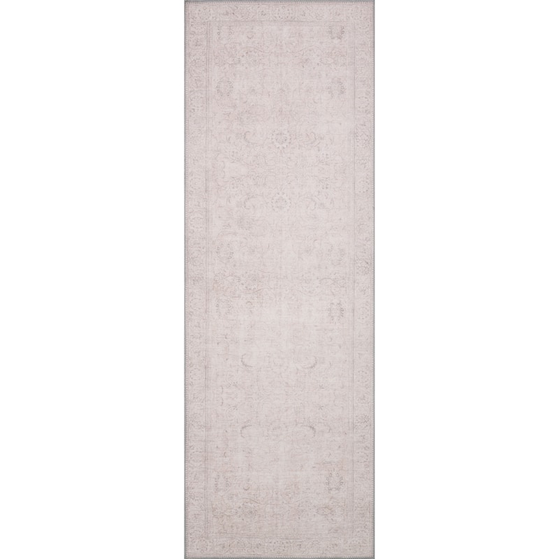 Alexander Home Tremezzina Printed Floral Distressed Shabby-Chic Rug - 2'6" x 7'6" - Runner/Rectangle