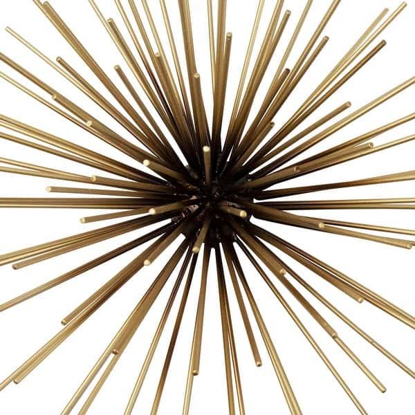 Stratton Home Decor Set Of 3 Black And Gold Starburst Metal Wall Art 10 00 X 3 50 X 10 00 Overstock 31945506