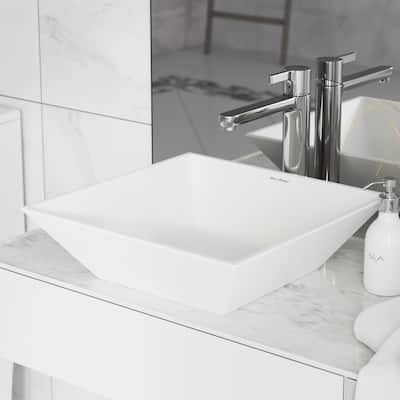 Swiss Madison St. Tropez Square Ceramic Bathroom Vessel Sink