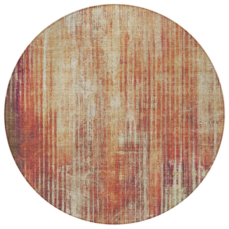 HomeRoots Striped Transitional Rectangle Outdoor Rug