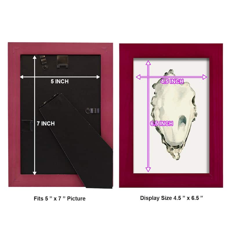 Neutral Oyster Study IV -Framed Print w/glass-Cherry Red