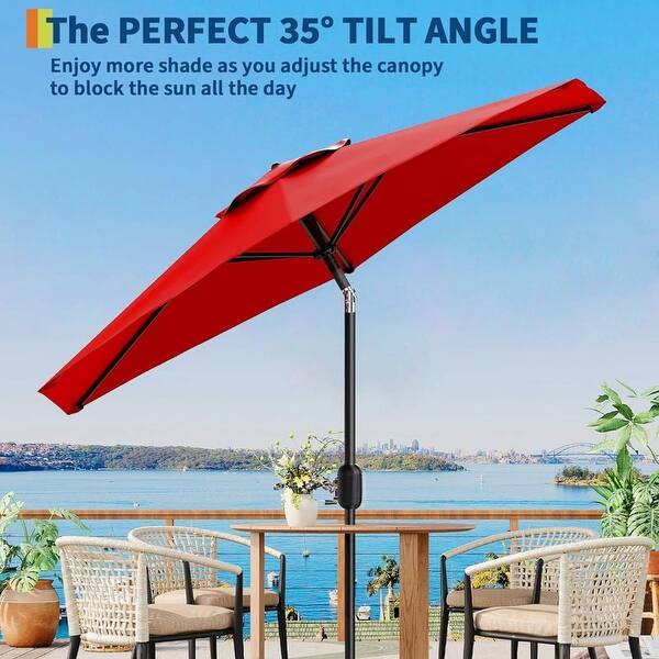colorful patio table umbrella Custom (4-Panel) | Market Umbrella You’ll have it made in the shade with our rainbow outdoor crank and tilt steel 7.5 COSIEST 15ft Double-Sided Patio Umbrella,