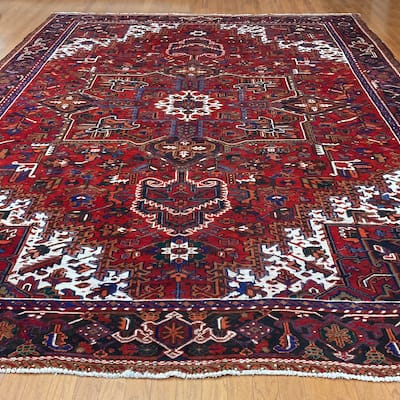 HERAT ORIENTAL Handmade Fine Persian Heriz Wool Rug - 10' x 13'
