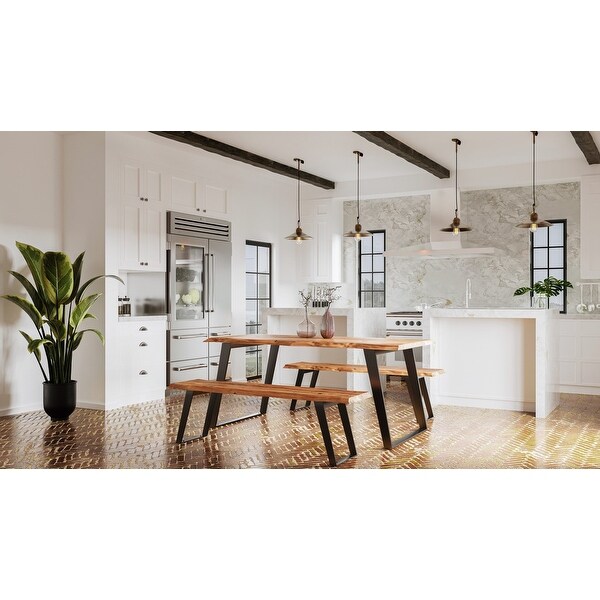 Timbergirl handmade solid wood live edge dining table discount