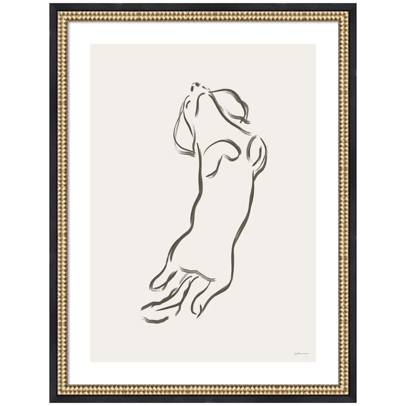 Kate and Laurel Dachshund Dog by Gabrielly Guedes Framed Wall Art Print - 20x26