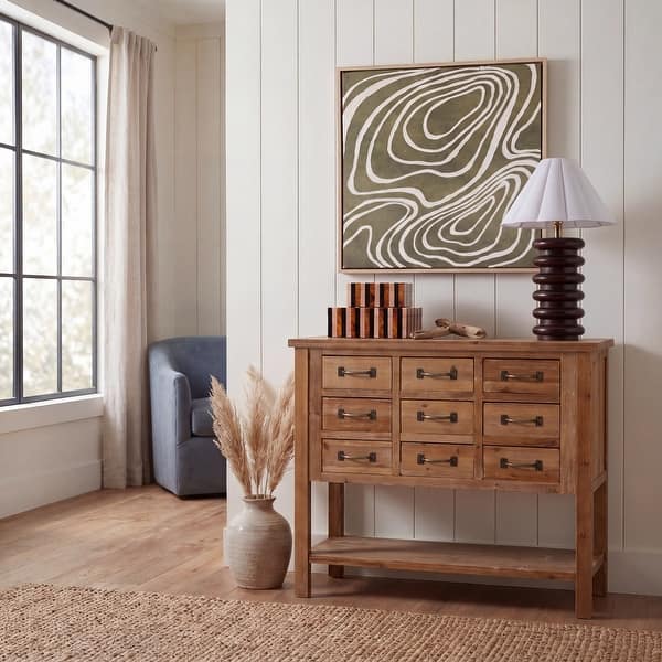 Safavieh Mendie 9 Drawer Chest, Natural Oak