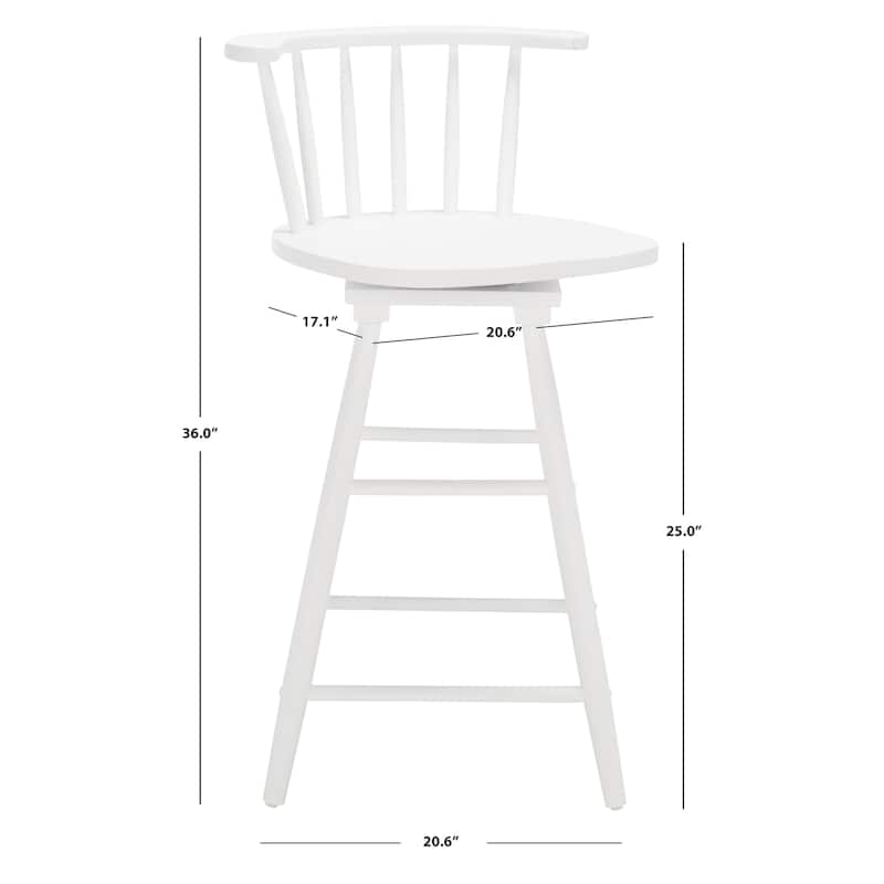 SAFAVIEH Gunnlaug Swivel 25-inch Counter Stool - 21 In. W x 17 In. D x 36 In. H - 21Wx17Dx36H