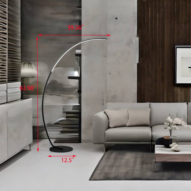 62.98 Inches Metal Arched Floor Lamp