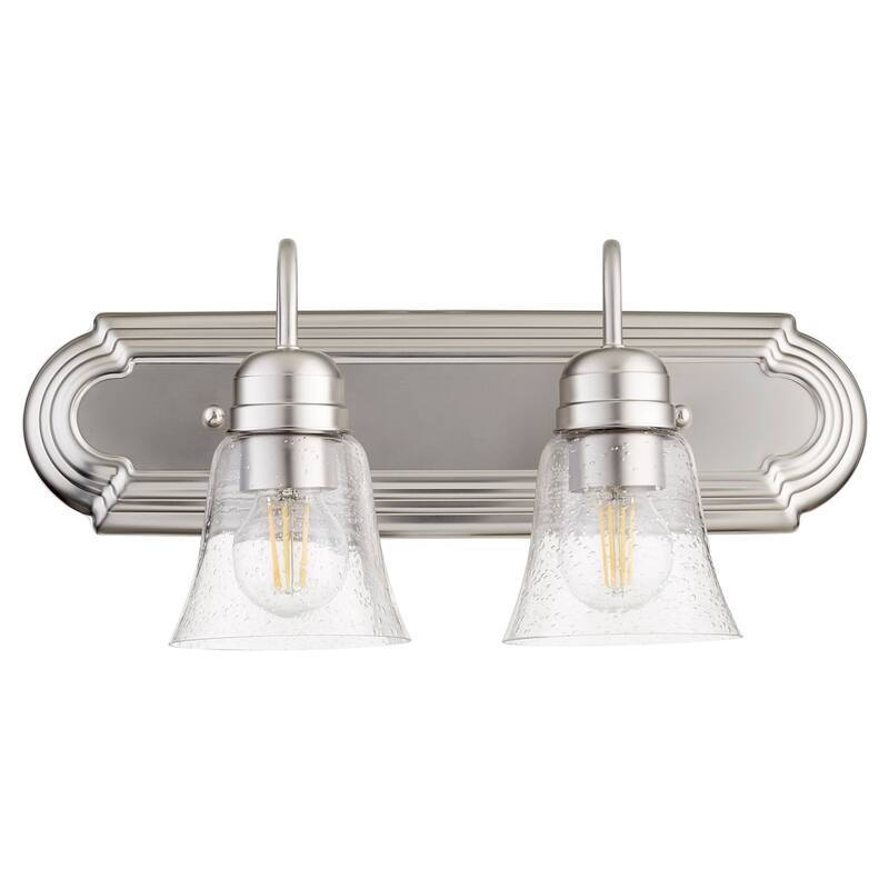 Quorum International 2 Light 18" Wide Bathroom Vanity Light - Satin Nickel