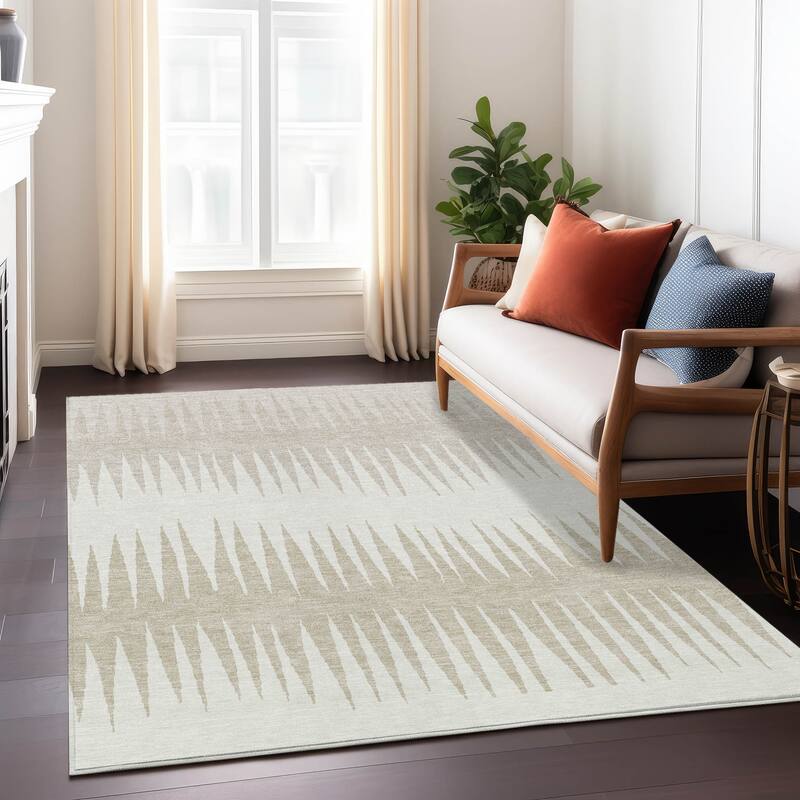 Machine Washable Indoor/ Outdoor Chantille Contemporary Ombre Rug