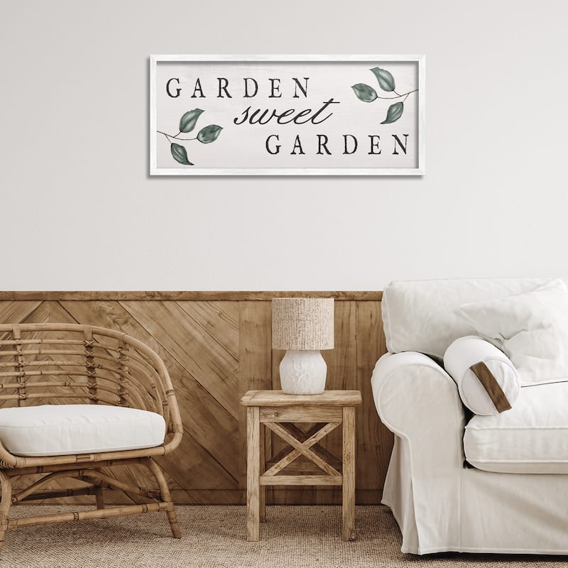 Stupell Sweet Garden Sign Framed Giclee Art Design By Lil' Rue