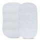 preview thumbnail 2 of 5, Baby Fitted Waterproof Bassinet Sheet 2 Pack Misty Blue Stripes & Splash