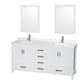 Option White / Giotto Quartz Top / Brushed Chrome
