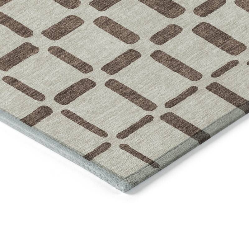 HomeRoots Geometric Transitional Rectangle Outdoor Rug