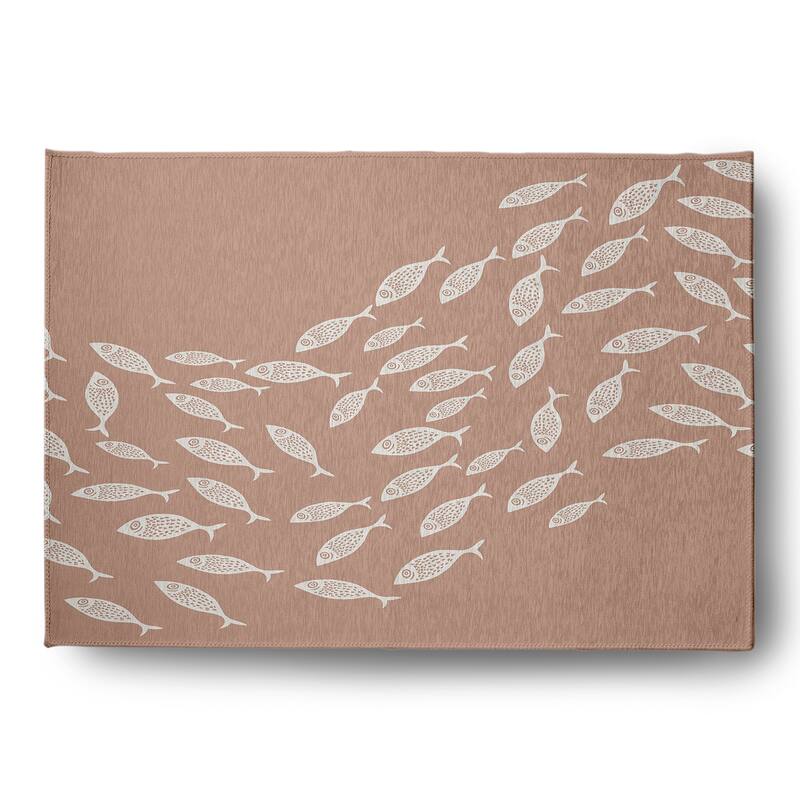 Escuela Nautical Indoor/Outdoor Rug - Mauve - 5' x 7'