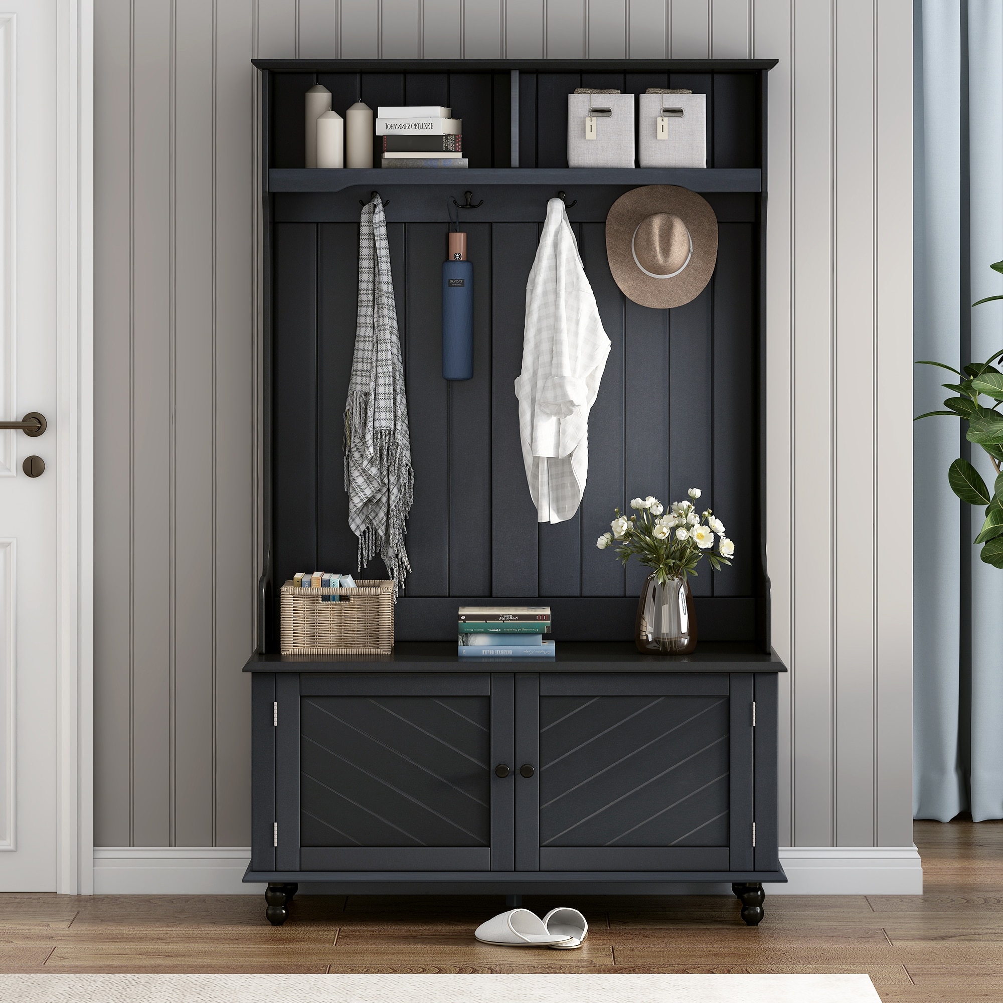 Modern hall tree with storage 2025