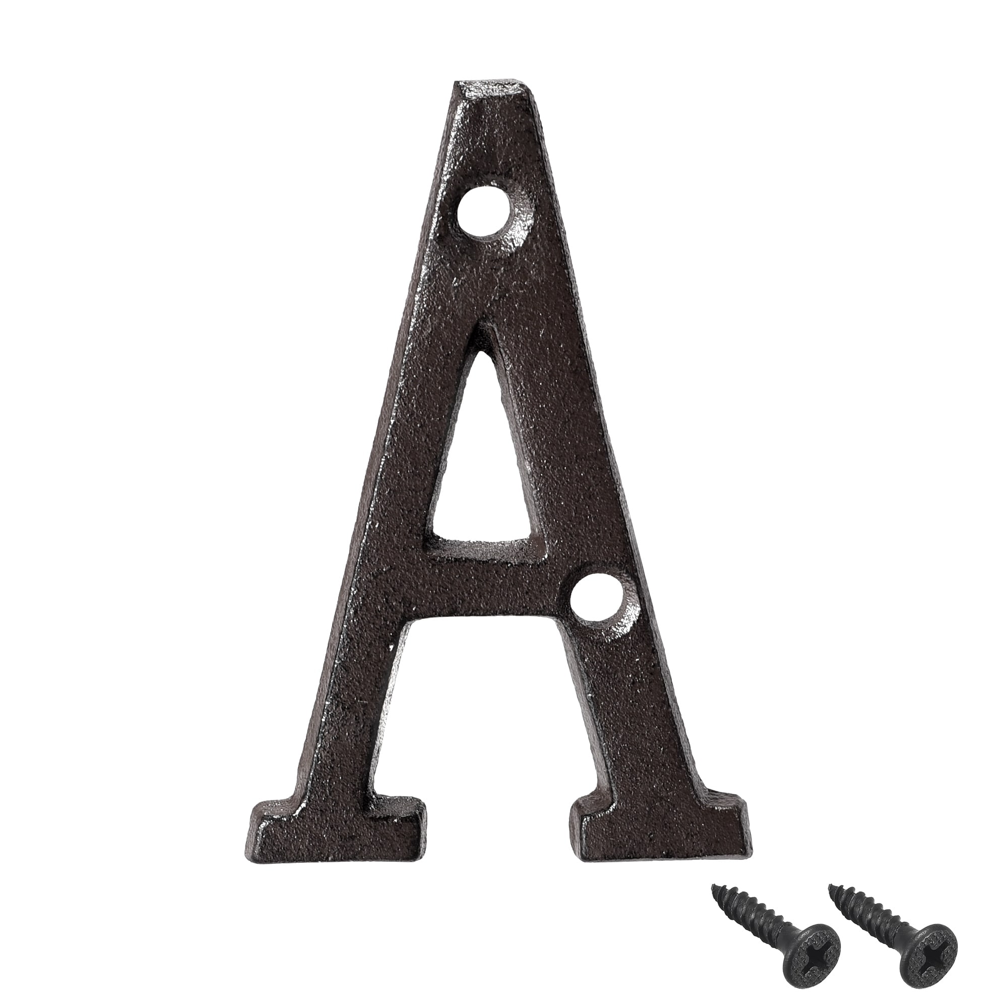 3-Inch Cast Iron Letters for Wall and Mailbox - Letter M - Industrial  Design Mailbox Letters for Address Sign and House Decor - Black Brown