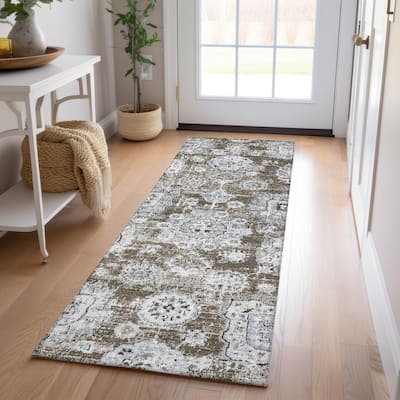 Machine Washable Indoor/ Outdoor Chantille Vintage Persian Rug
