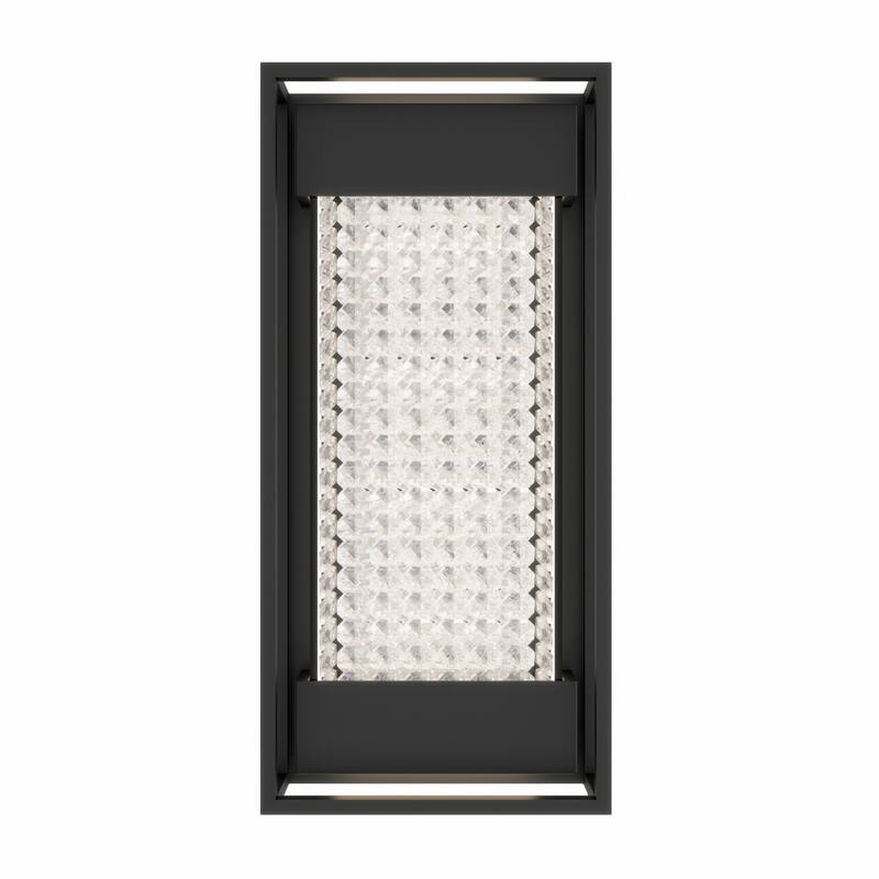 Artika Glam Crystal Bead Diffuser Outdoor Wall Light, Matt Black