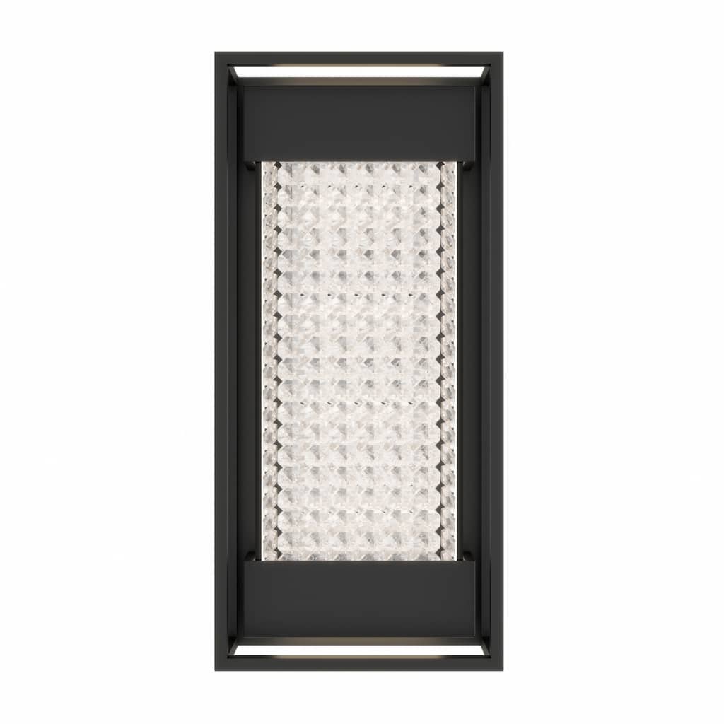 Artika Glam Crystal Bead Diffuser Outdoor Wall Light, Matt Black