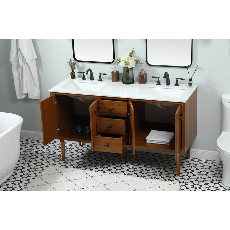 Fern 60 Inch Double Bathroom Vanity