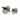 Sagebrook Home Gobiel Resin Orbs, Black and White, 10"H, Chevron (Set of 2) - 10" x 10" x 10"