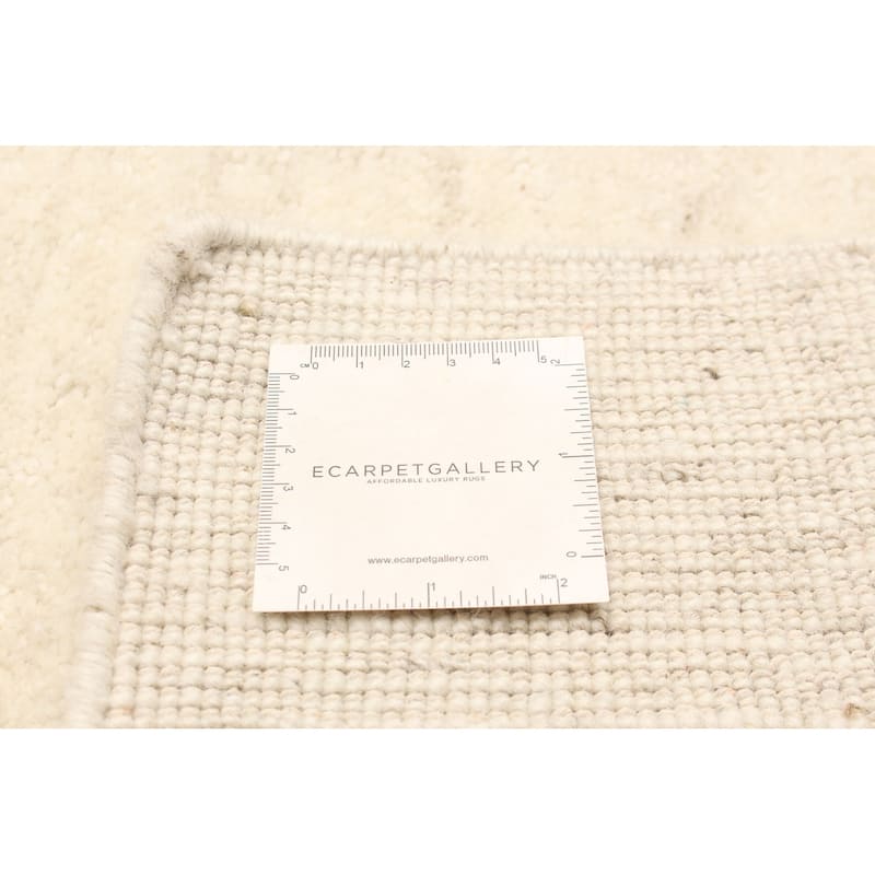 ECARPETGALLERY Hand Loomed Kashkuli Gabbeh Cream Wool Rug - 5'0 x 8'0