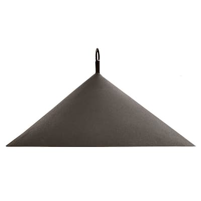 Achla Designs Hanging Squirrel Deflector, 18 Inch Diameter, Black Powder Coat Finish