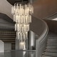 preview thumbnail 28 of 35, KAYLA 28-Lights Crystal Staircase Chandelier, Indoor Pendant Light, 118'' Modern High Ceiling Light, Height Adjustable