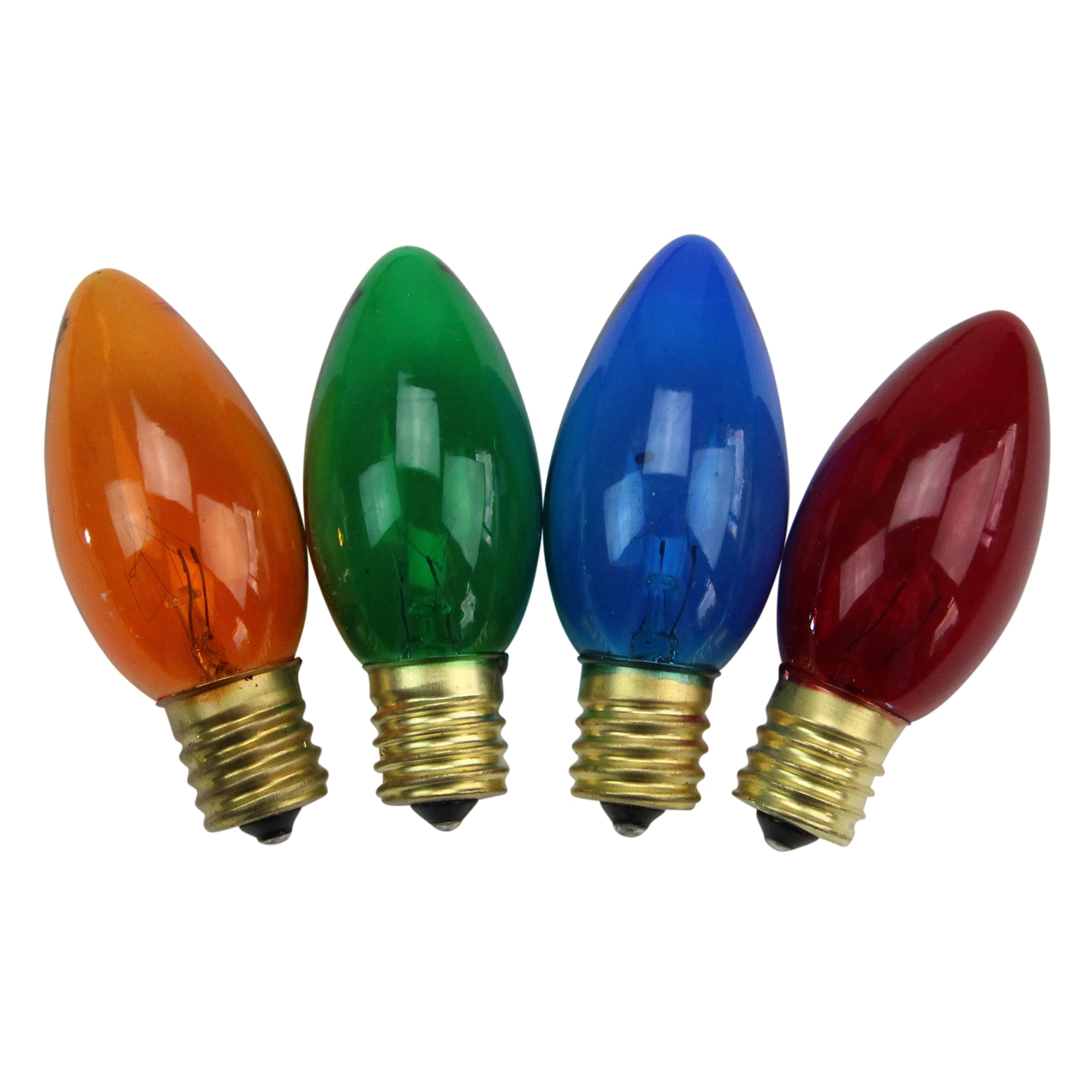 Shop Pack Of 4 Transparent Multi Color C9 Replacement Christmas Light Bulbs Overstock 29123962