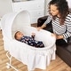 preview thumbnail 1 of 5, Dream On Me Lacy Portable 2 in 1 Bassinet and Cradle in white White