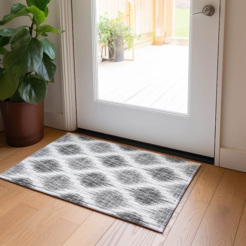 Machine Washable Indoor/ Outdoor Chantille Geo Contemporary Rug