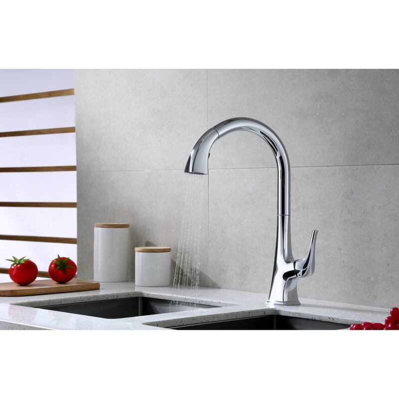 Ultra Faucets Quest Collection Single-Handle Kitchen Faucet With Pull-Down Spray